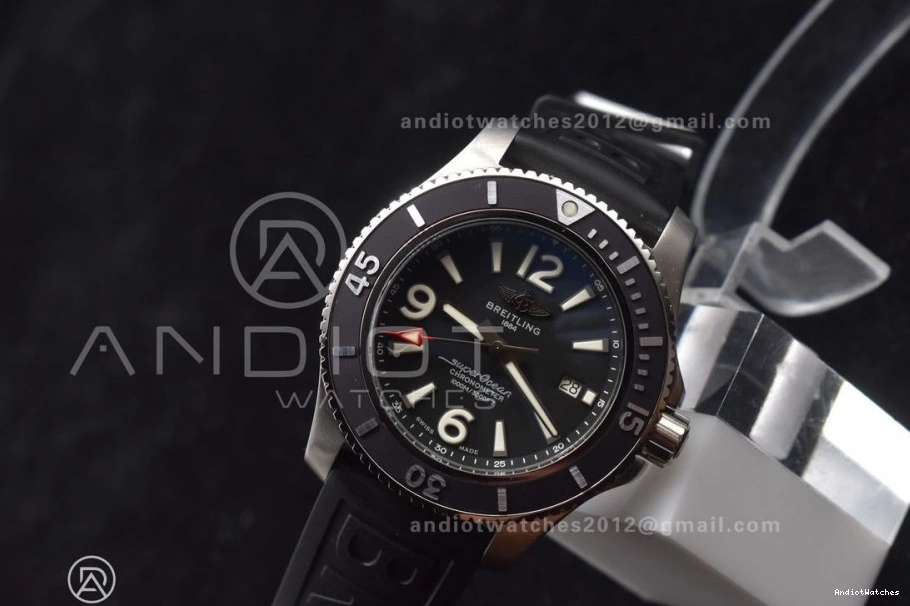 467 Superocean Rubber 1:1 Best Dial A Black Versatile TF Black Bezel Automatic Strap Black On 44 Edition 0322